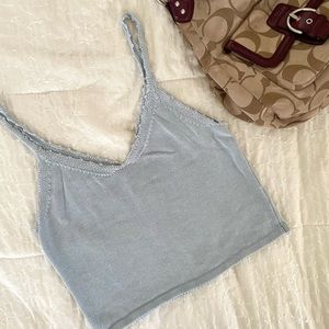 Reformation Light Blue Sweater Cami